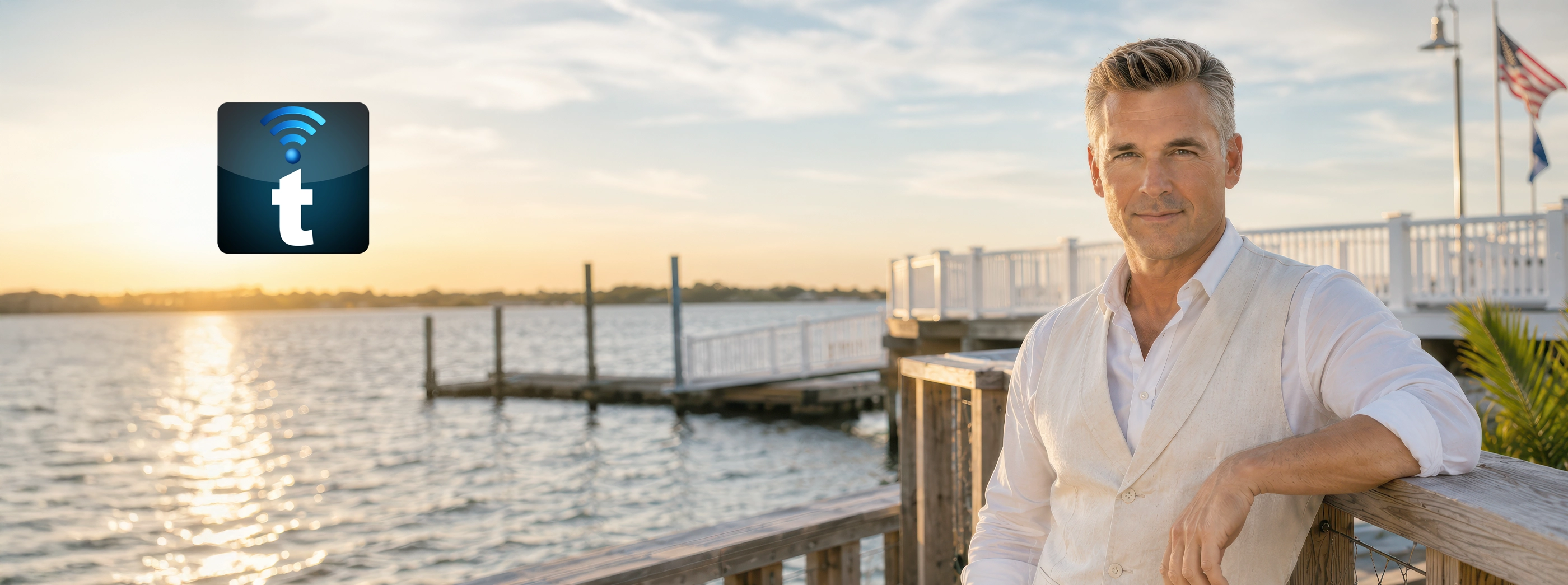 Richard Zampella pictured at The Buoy Bar in Point Lookout, New York